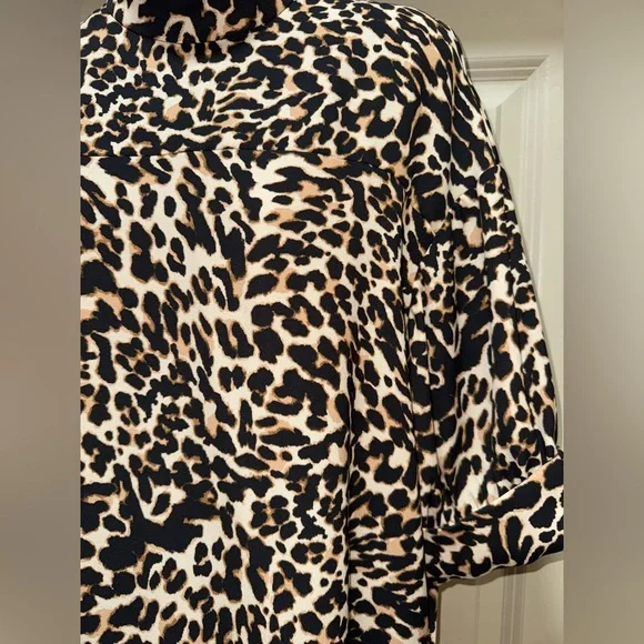 ZARA Animal Print Oversized Blouse size L - Picture 9 of 16